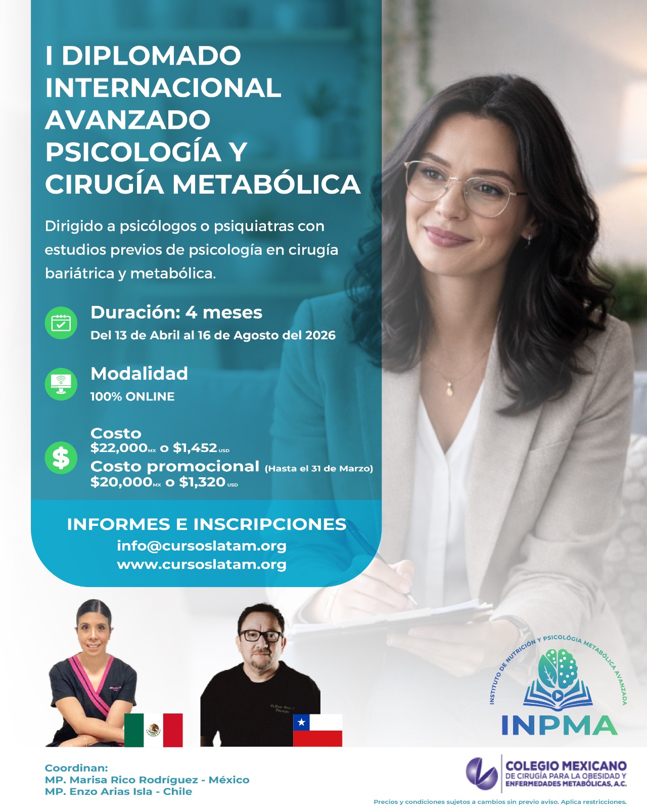 I Diplomado Internacional Avanzado de Psicología y Cirugía Metabólica
